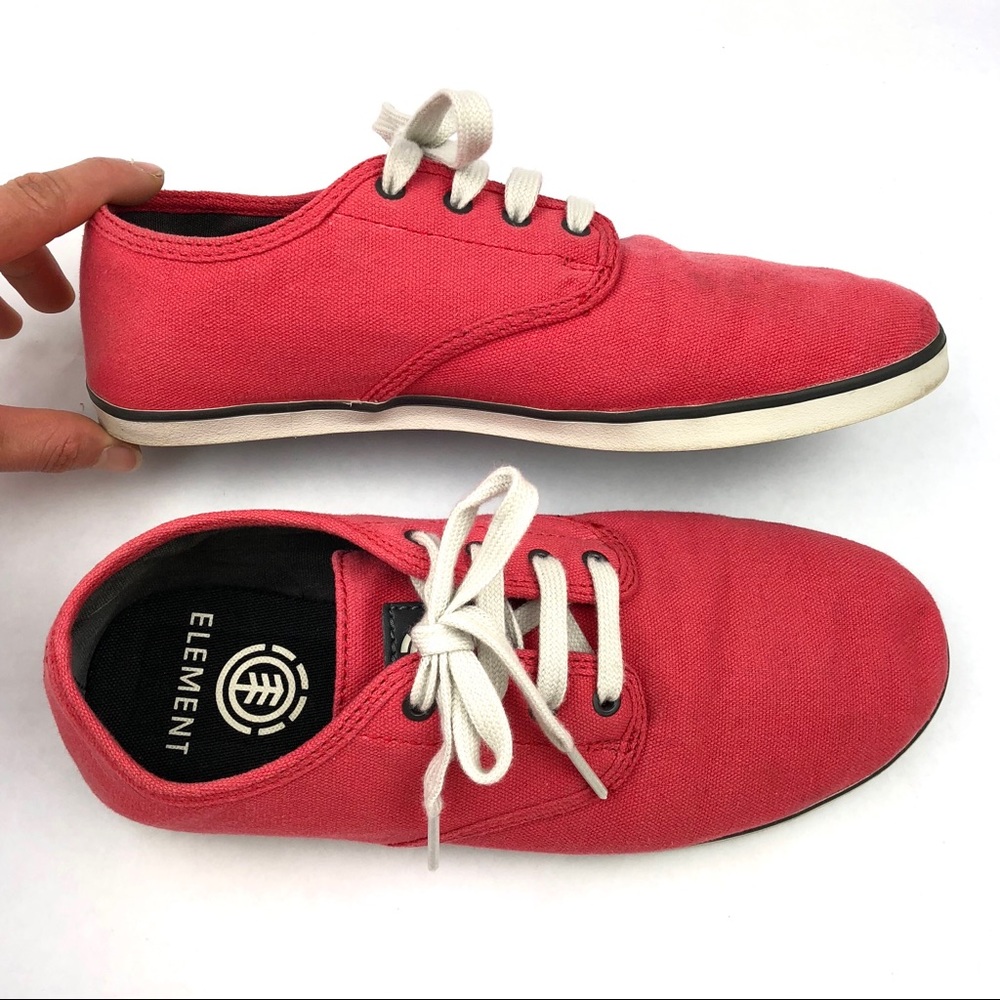 ELEMENT Coral Pink Canvas Skate Shoe Sneakers